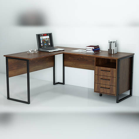 Офісний стіл лофт СУЛВ-3-1 (1400x1400x750) Файєрвуд Гамма стиль, фото 2