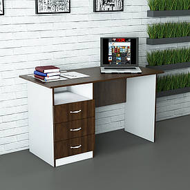 Офісний стіл СД-П3 (1200x600x750) Білий/Дуб Венге Гамма стиль