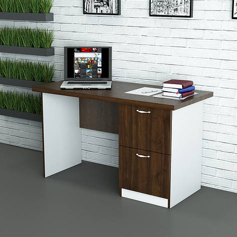 Офісний стіл СД-П5-1 (1200x600x750) Білий/Дуб Венге Гамма стиль, фото 2