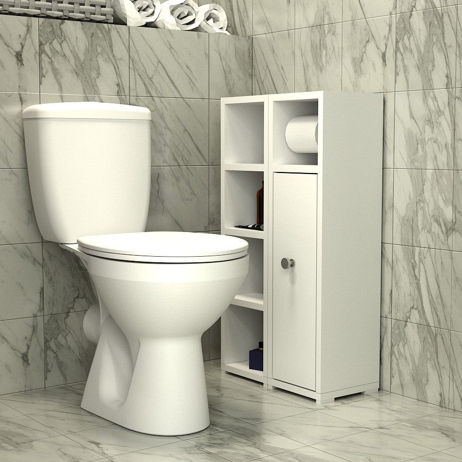 Тумба для ванної кімнати, туалета ''Містраль'' (400x200x800) Білий Гамма стиль