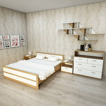 Комплект спальня максі 2 Дуб Венге/Білий Гамма стиль, фото 2