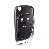 Викидний ключ, корпус під чип, 3 кн DKT0269, Chevrolet, HU100, NEW YTR