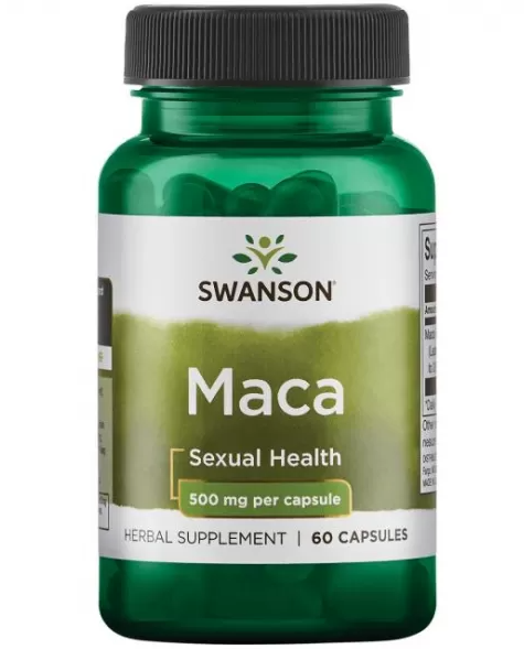 Swanson Maca 500 мг Мака для сексуального здоров'я, 60 капсул, фото 1