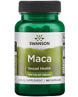 Swanson Maca 500 мг Мака для сексуального здоров'я, 60 капсул