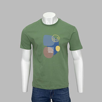 Футболка чоловіча NOVEL G-4000 ЗЕЛЕНА 100% бавовна XXXL(Р)