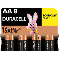 Батарейка Duracell AA лужні 8 шт. в упаковці 5000394006522 / 81417083 / 81480361 YTR