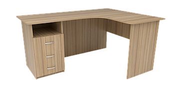 Офісний стіл СК-2А (1200x1600x750) Дуб Сонома Гамма стиль, фото 2