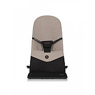 Дитячий шезлонг гойдалка Cavoe Bebe Taupe латте 2 положення спинки 9 мелодій вібрація, фото 2