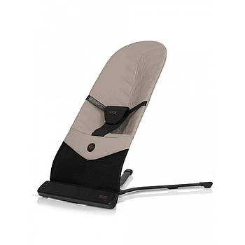 Дитячий шезлонг гойдалка Cavoe Bebe Taupe латте 2 положення спинки 9 мелодій вібрація