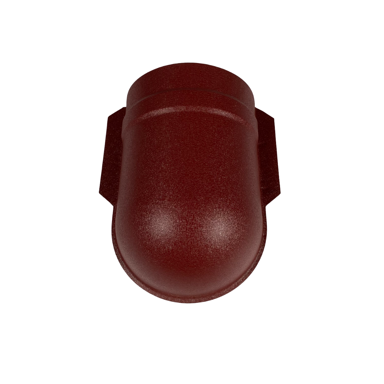 Заглушка коника круглого напівкруглого матова мала напівкругла штампована з 0,5мм Arcelor RAL 3005, фото 1