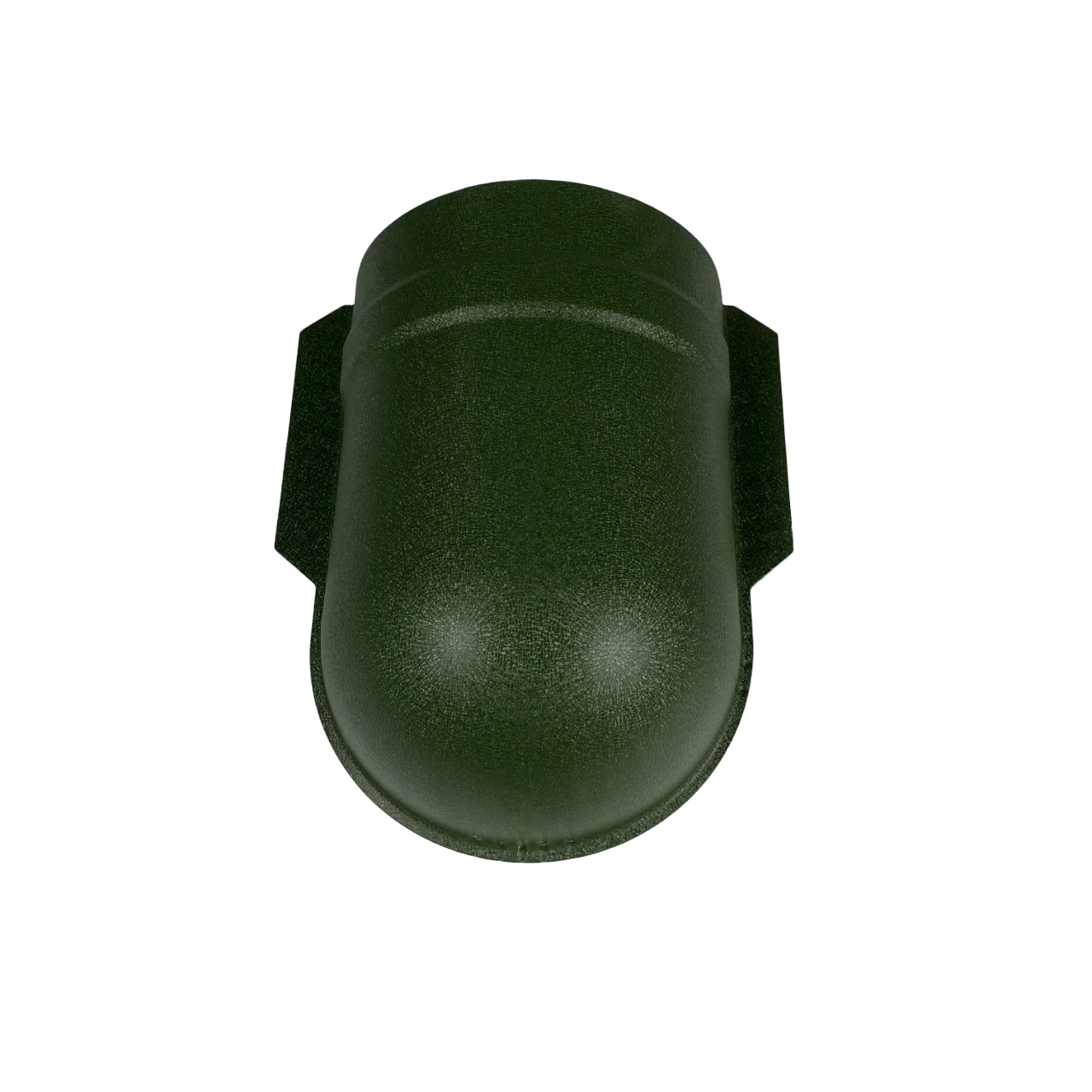 Заглушка коника круглого напівкруглого матова мала напівкругла штампована з 0,5мм Arcelor RAL 6020 Темно-зелений, фото 1