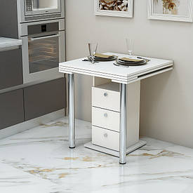 Кухонний стіл "Кардамон" Білий (700x700x750) Білий Гамма стиль
