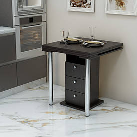 Кухонний стіл "Кардамон" Дуб Венге (700x700x750) Дуб Венге Гамма стиль