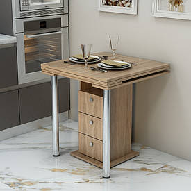Кухонний стіл "Кардамон" Дуб Сонома (700x700x750) Дуб Сонома Гамма стиль