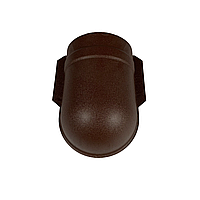 Заглушка конька круглого полукруглого матовая малая полукруглая штампованная RAL 8017 Шоколадно-коричневый