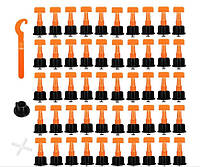 Клинья зажимы для выравнивания плитки многоразовые 48 шт.