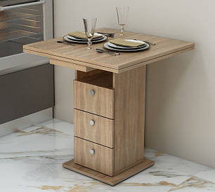 Кухонний стіл "Розмарин" (700x700x750) Дуб Сонома Гамма стиль