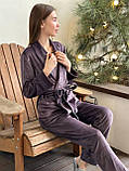 Женская пижама велюровая, королевский велюр жіноча піжама тепла м'яка, фото 4