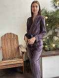 Женская пижама велюровая, королевский велюр жіноча піжама тепла м'яка, фото 2