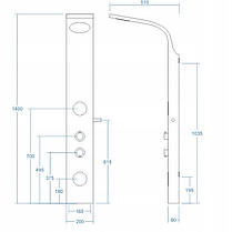Душова панель Corsan Bali B-01, фото 2