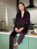 Жіноча піжама велюрова королівський велюр жиноча пижама тепла, фото 6