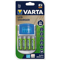 Зарядное устройство для аккумуляторов Varta LCD charger + 4 * AA 2500mAh 57070201451 YTR