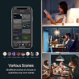 Розумна лампа Лампи Alexa Штик B22 Штик, Зміна кольору WiFi Світлодіодні лампи 9 Вт Набір з 2 ламп [Енергетичний клас F], фото 6