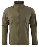Легкая тактическая летняя куртка ветровка (милитари) с капюшоном Eagle Thin JA-01-1 Green S lk