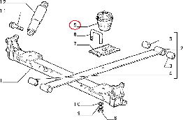Відбійник задньої ресори R16 на Fiat Ducato 244, Peugeot Boxer, Citroen Jumper (2002-2006), 1311858080, 516651, Rapro, Турція