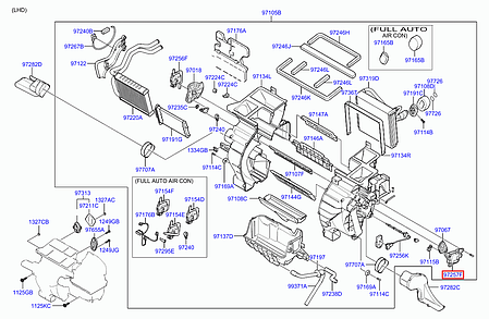 Привід заслінки обігрівача салону Ceed MOBIS 971591H000, фото 2