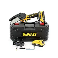 Аккумуляторная мини пила DEWALT DCM150N (24V, 5АH). Шина 10см. Веткорез девольт АКБ