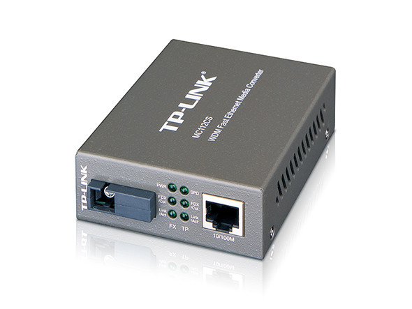 Медіаконвертер TP-LINK MC112CS 1xFE, 100Base-LX, SM, WDM, 20km, SC