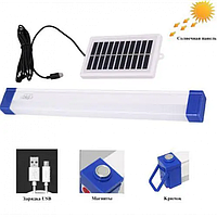 Аккумуляторная кемпинговая подвесная лампа светильник с магнитами и солнечной панелью 30 см CBK BK-300 USB ep