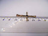 Хрестик золотий із діамантами та сапфіром. Вага 2,54 грамів., фото 6