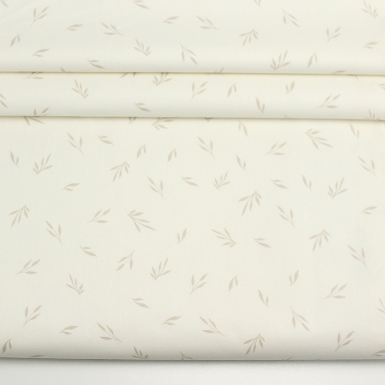 Ранфорс шириною 240 см "Гілочки" бежеві на молочному тлі № F-3259, фото 1