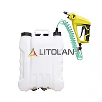 Обприскувач акумуляторний 12В 15л (шланг 1,4м) з візочком білий LITOLAN