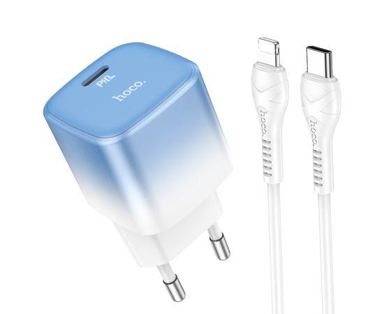 Мережевий зарядний пристрій Hoco C101A 20 W Type-C PD QC + кабель Type-C to Type-C