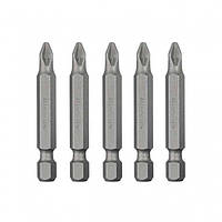 Комплект викруткових насадок PZ2 1/4"*50 мм, ACR, S2, пак. 5ед., STORM INTERTOOL VT-0204 lk