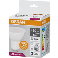 Лампочка Osram LED VALUE, PAR16, 6W, 4000K, GU10 4058075689671 YTR