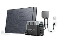 Комплект EcoFlow PowerStream микроинвертор 600W + зарядная станция Delta Pro и солнечные панели 2х400