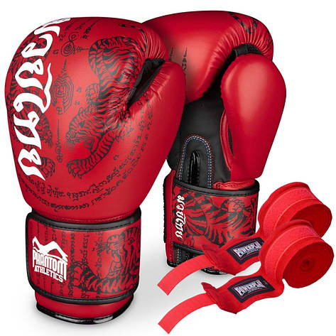 Боксерські рукавиці Phantom Muay Thai Red 16 унцій (капа в подарунок), фото 1