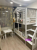 Дерев'яне двоярусне ліжко-будиночок "АТИКА"