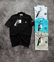 Літня чоловіча футболка Stone Island Black футболка чорна стон айленд Туреччина принт на грудях і плечі компас, фото 4