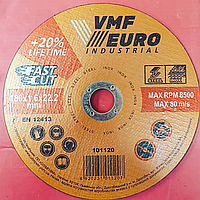 VMF EURO IndustrialPremium Диск абразивный отрезной для металла и нержавеющий 180x1.6x22.3mm, 25шт в уп.