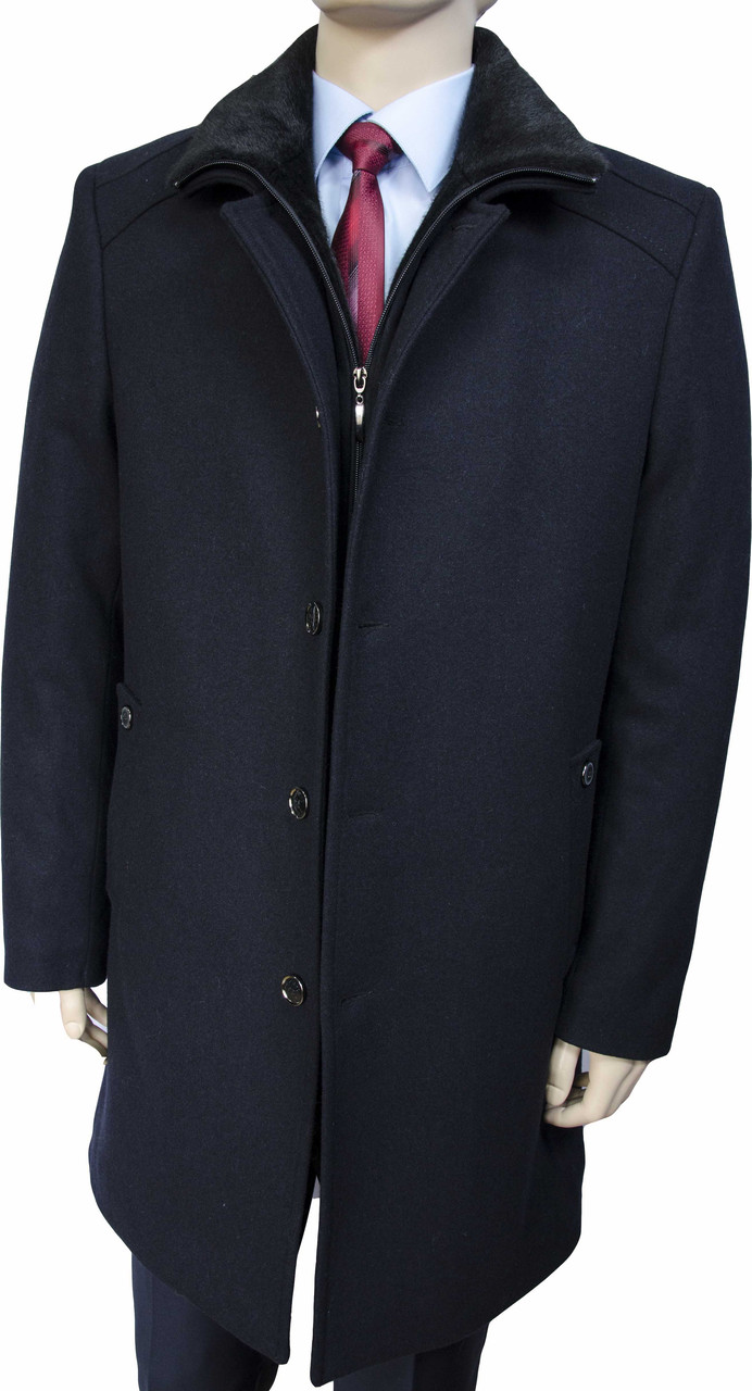 Зимове пальто "Pierre Carlos". Темно-синє. Чоловіче. Туреччина, фото 1