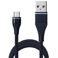 Дата кабель USB 2.0 AM to Micro 5P 1.2m 2A Black Grand-X NM012BK YTR