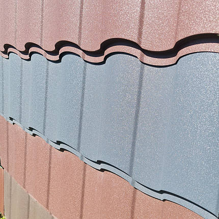 Металочерепиця Тревізо 0,45 мм Ral 7024 мат ThermaSteel Італія, фото 1