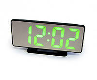 Часы настольные электронные с будильником и термометром зеркальные YTR