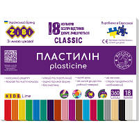Пластилин ZiBi Classic 18 цветов 360 г ZB.6235 YTR