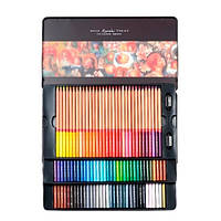 Набор разноцветных карандашей 100 шт, металлический кейс Marco Renoir lk